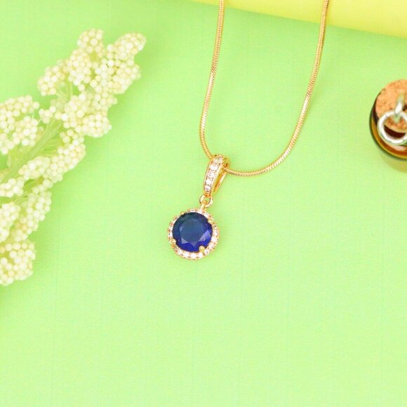 "Deep Purple Crystal Pendant with Sparkling Accents in Rose Gold, XPPT1459 - Picture 5 of 13